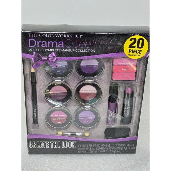 The Color Workshop Drama Queen 20-Piece Complete Makeup Set Eyeshadow Lipstick - Picture 1 of 2